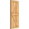 Ekena Millwork Framed Board-n-Batten Shutters w/Z-Bar, Rough Sawn Western Red Cedar, 16 1/8W x 39H, PR RBF06Z16X039RWR - alternate 2